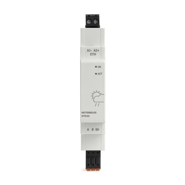 Frontansicht des Wetterrelais WTR102 für Modbus TCP und Modbus RTU