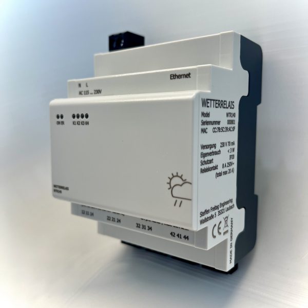 WTR140_SeiteRechts Steuerung mit Wetterprognose und Zeitfunktionen - LAN, 4 Wechslerkontakte, 230V AC