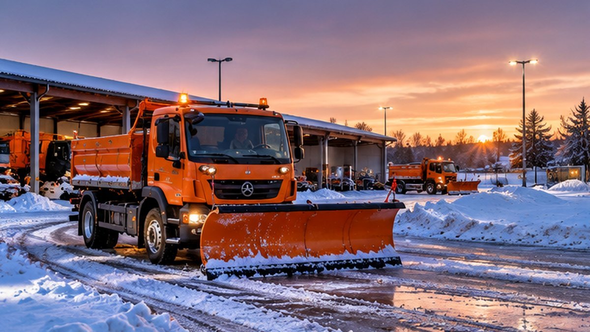 KI-generiertes Anwendungsbild: Winterdienst-Vorwarnkontakt