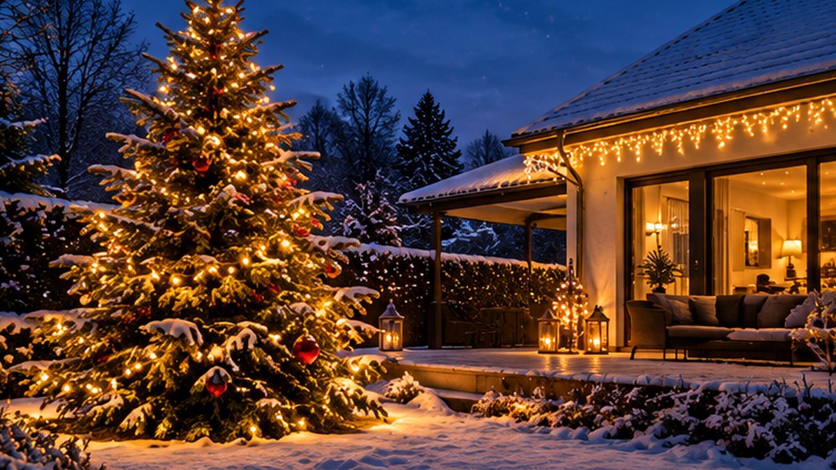KI-generiertes Anwendungsbild: Weihnachts- und Dekolicht